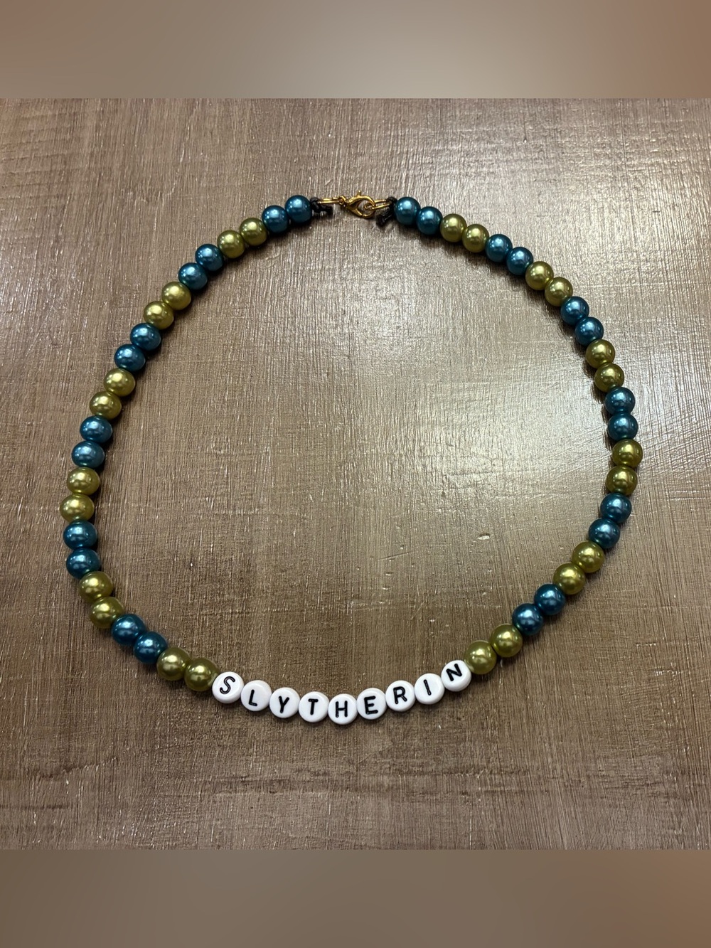 Slytherin Green & Teal Beaded Necklace - Fan Jewelry